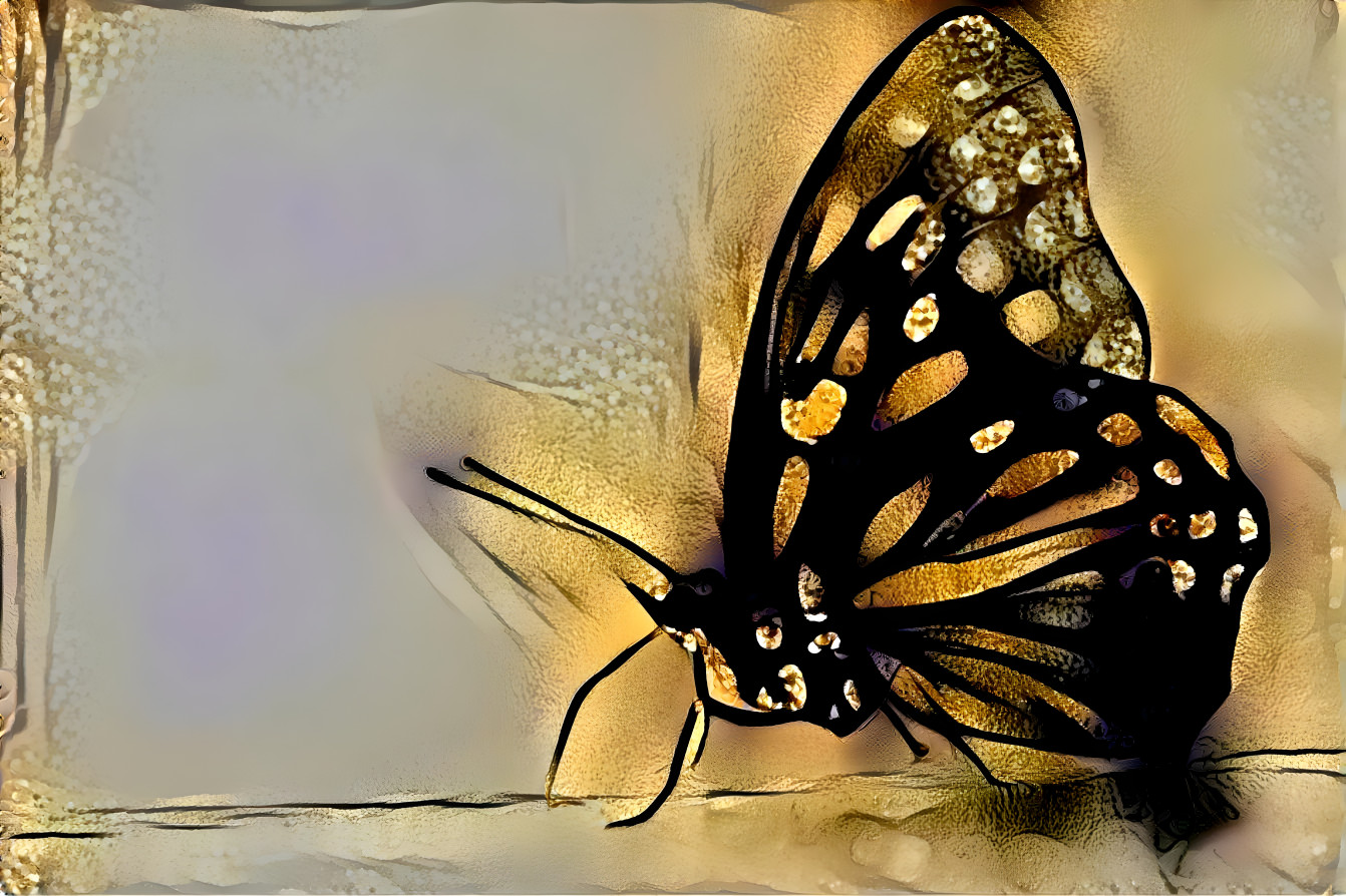 Gold and Black Butterfly 