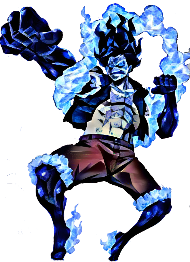 luffy gear 4 snakeman with kira kira no mi