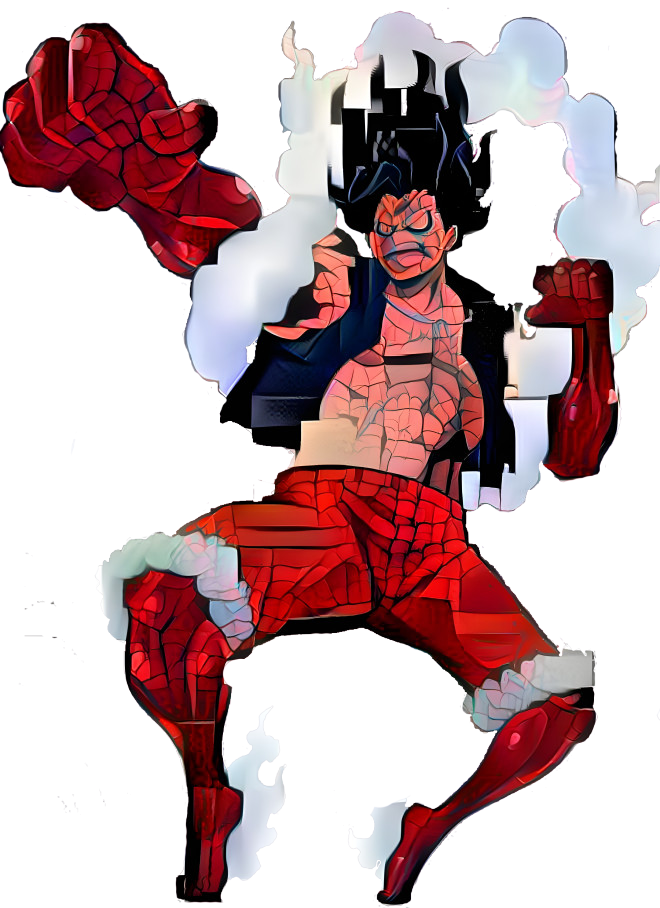 Luffy gear 4 snakeman + Spider Man