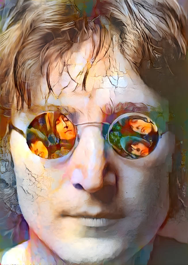 In John Lennon's glasses ...