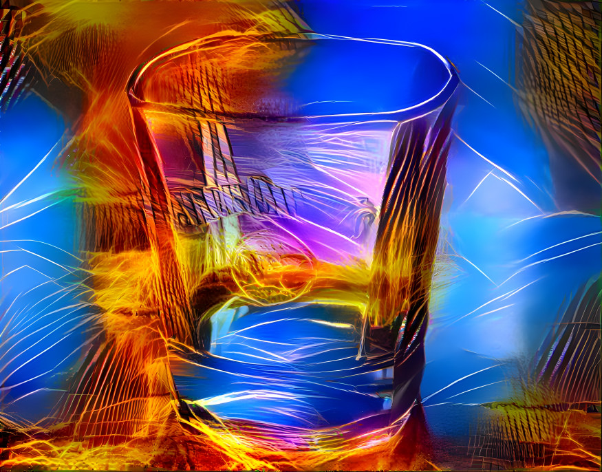 a glass