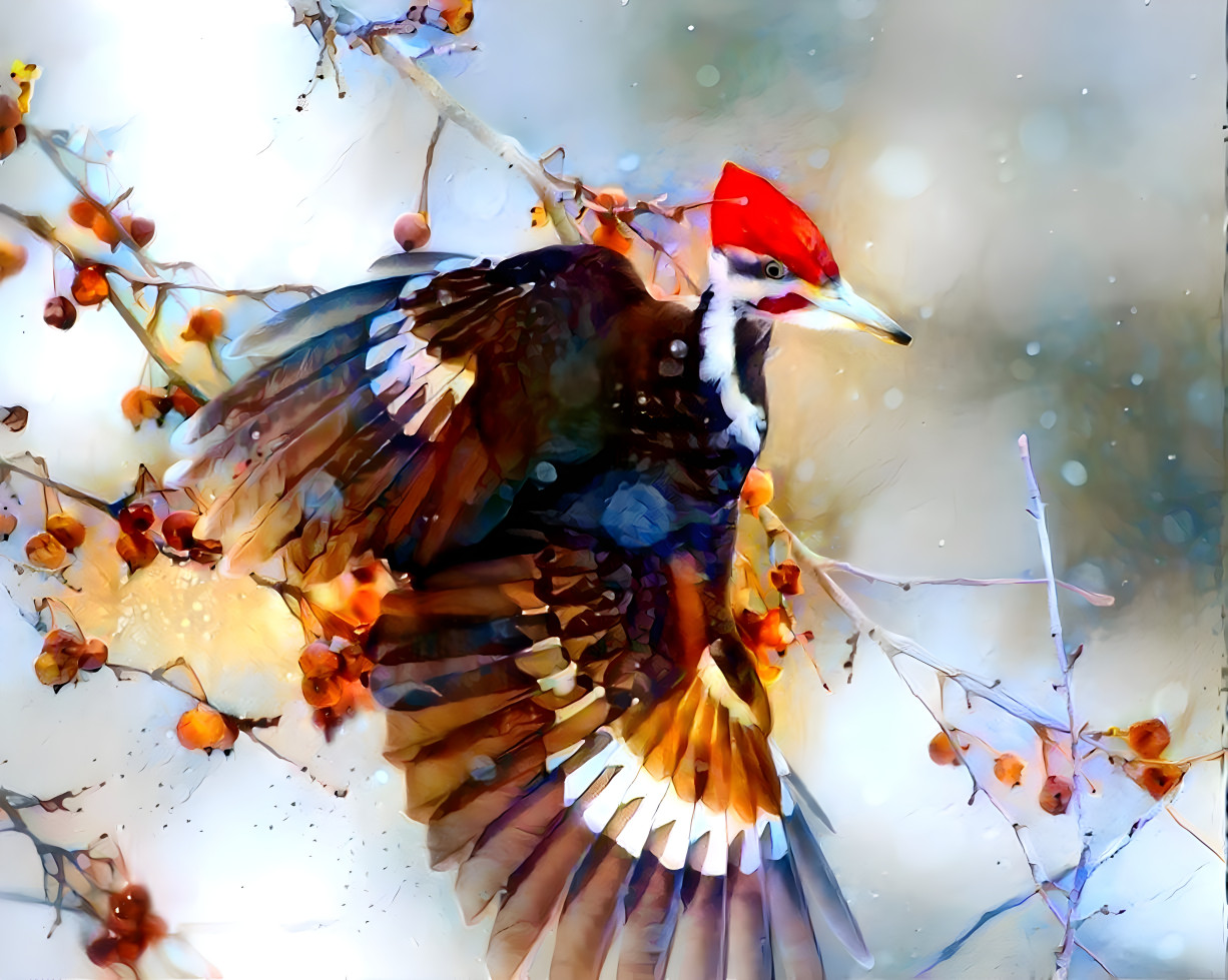 Pileated Rhythms as Portents of Burgeoning Spring.