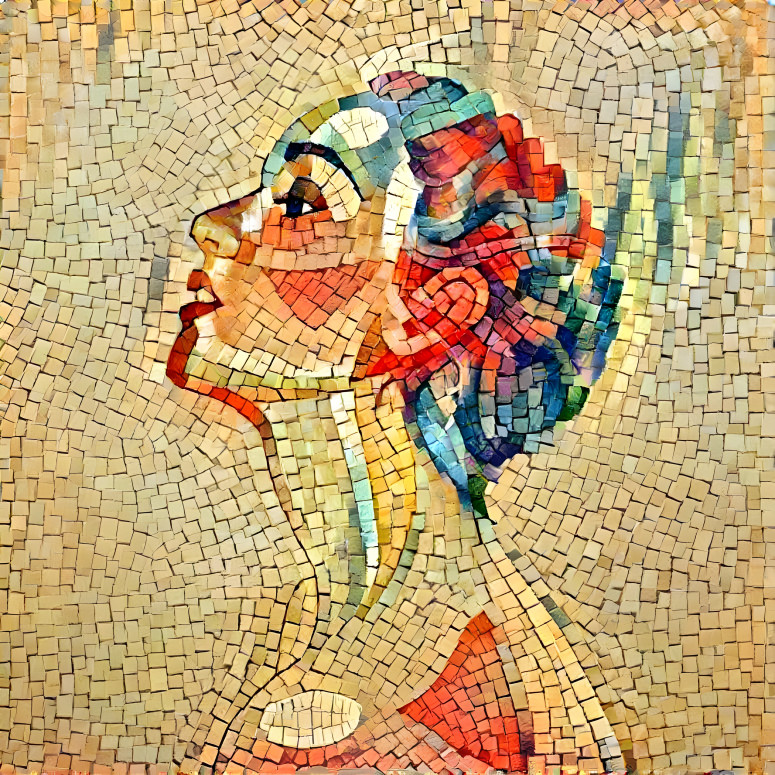 Femme aux cheveux aux couleurs vives