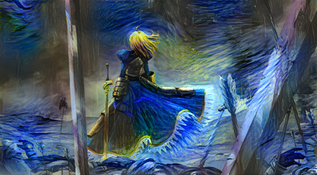 Saber x Starry Night