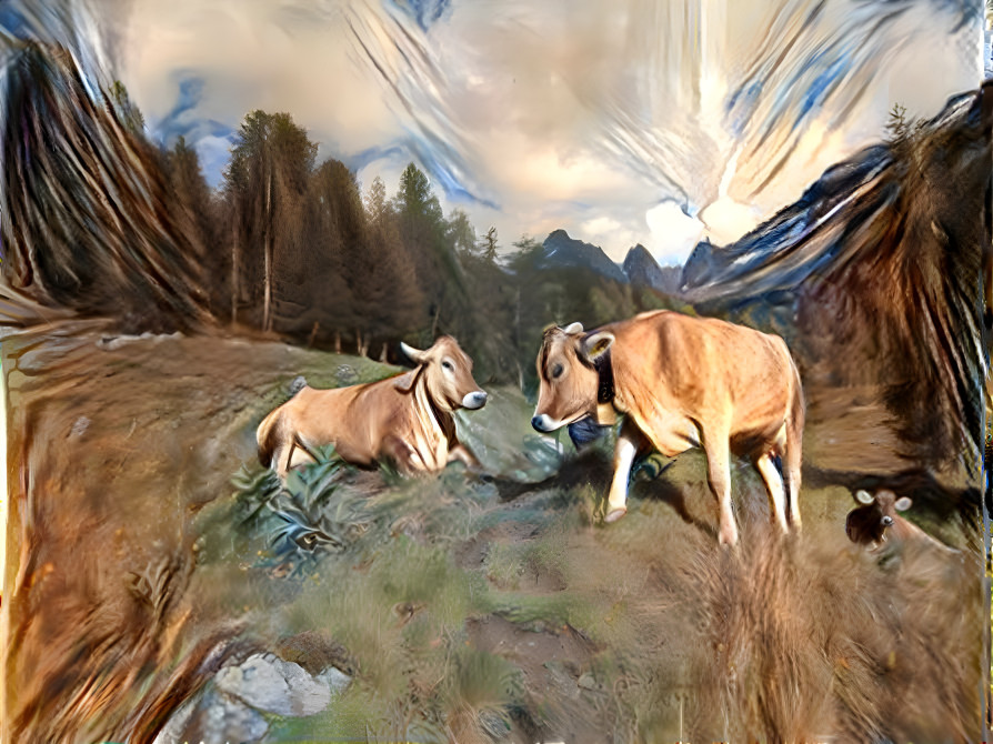 Cows in the Mountains