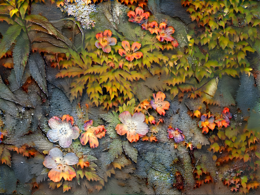 Flowers on the wall