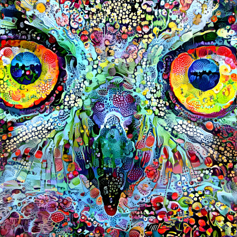 Colourful owl