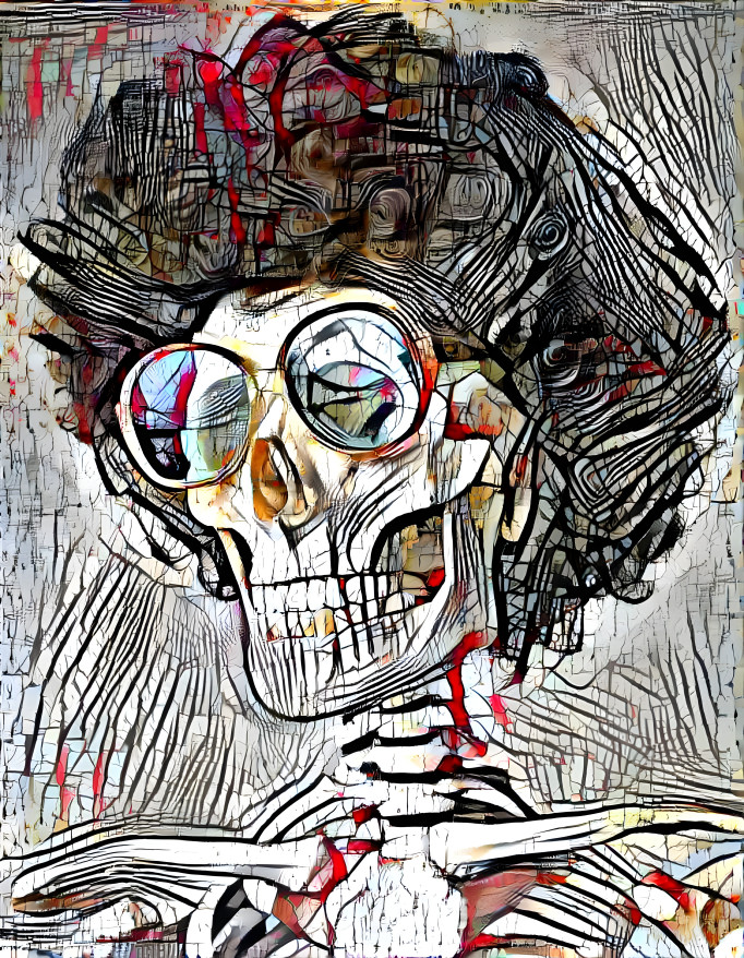 Cool afro skull