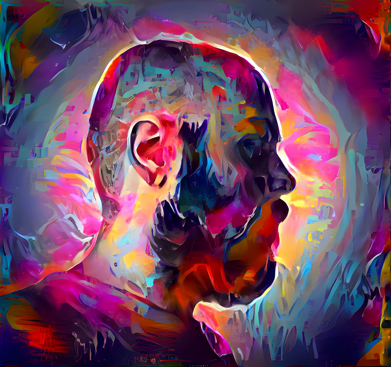 Neon skull