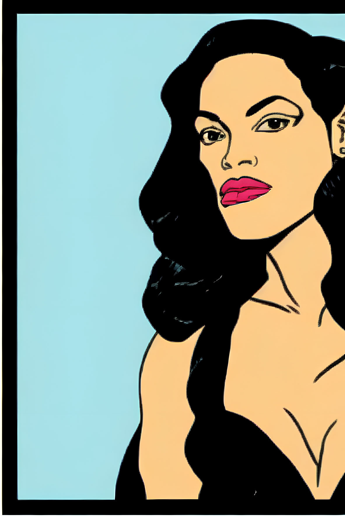 Rosario Dawson by Patrick Nagel 