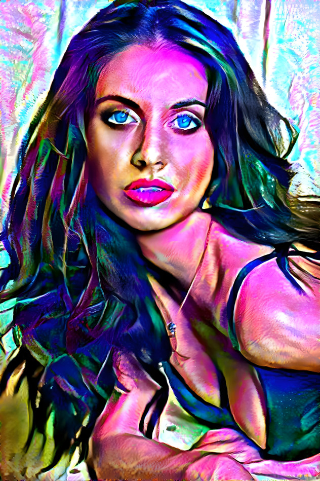 Alison Brie iridescent rose filter