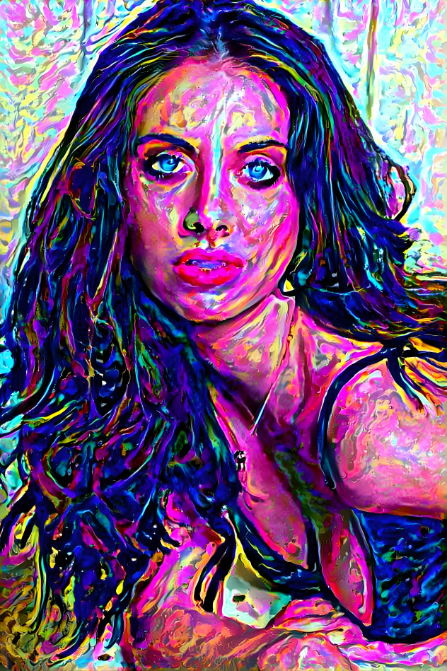 Alison Brie neon impasto