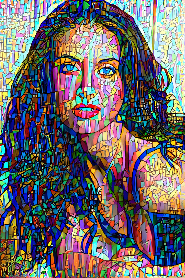 Alison Brie stained glass