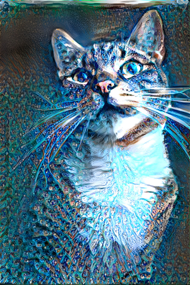 Navy Mosaic Cat