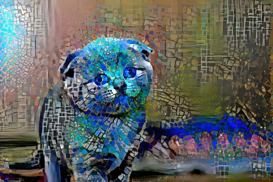 Sad Mosaic Cat