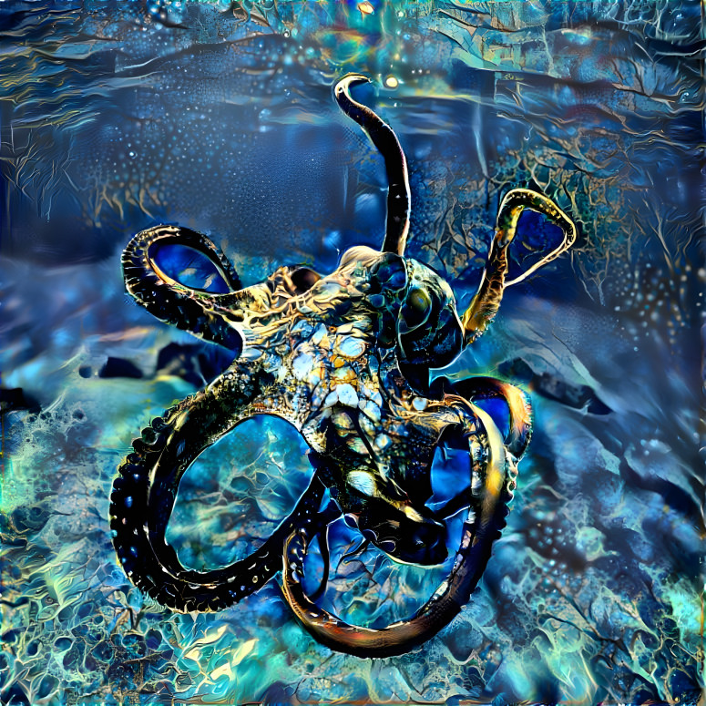 Blue octopus