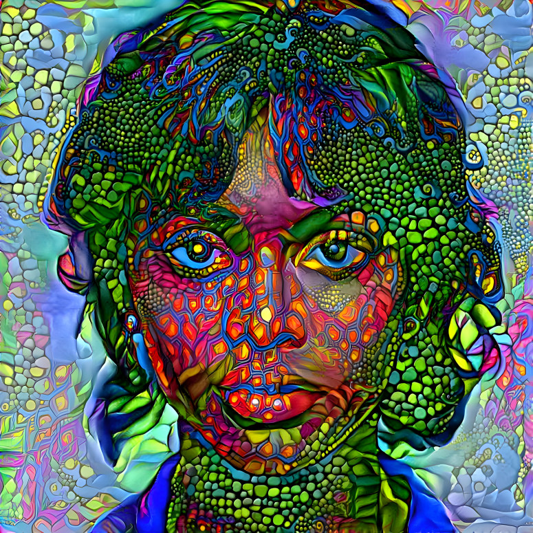 woman cast in colors 