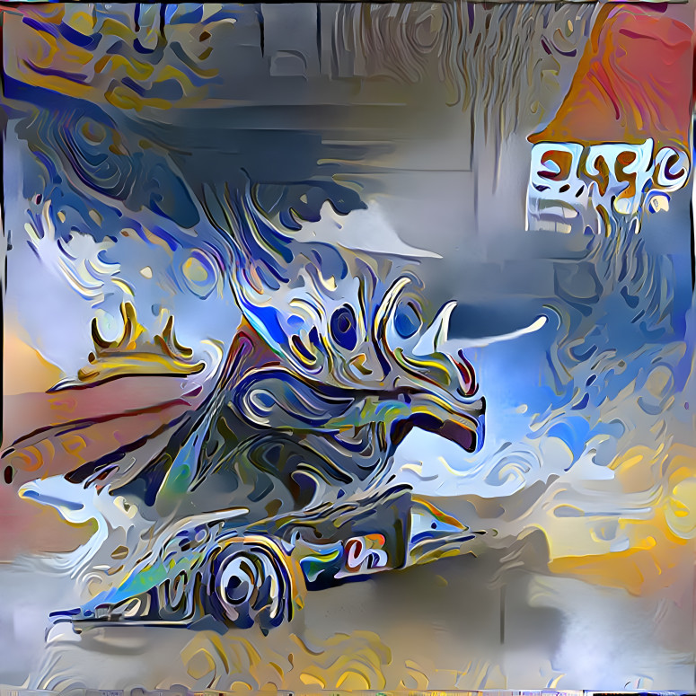 The supreme king dragon and a car