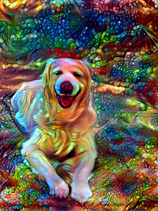 Psychedelic Happy Dog