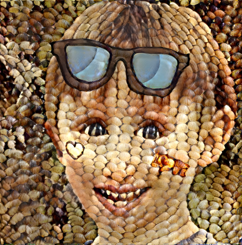 sunglasses boy as a lizard person