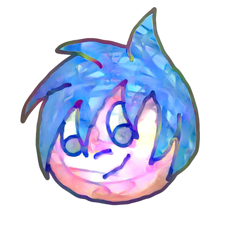 blue hair boy in a soft style