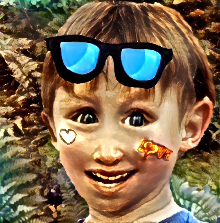 sunglasses kid but pinecone textured