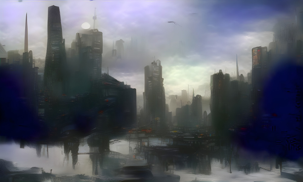 Futuristic cityscape