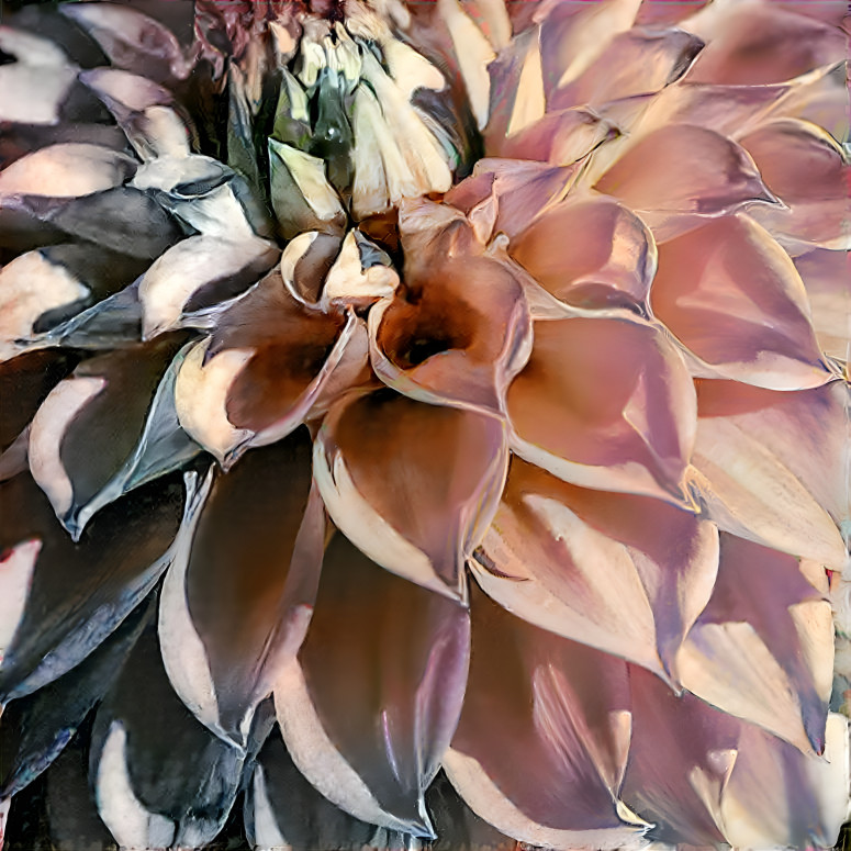 Elegant table plate dahlia