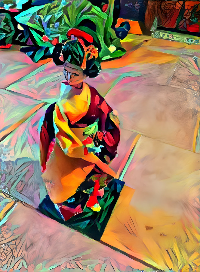 Geisha Peach Flower Effect