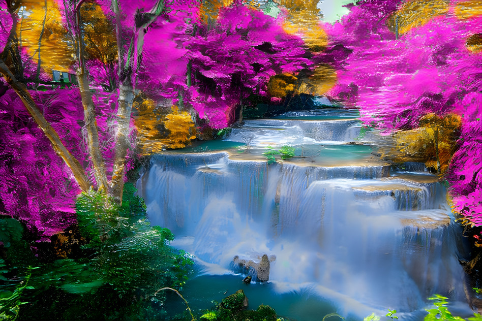 Waterfall and colorful surrounds 2