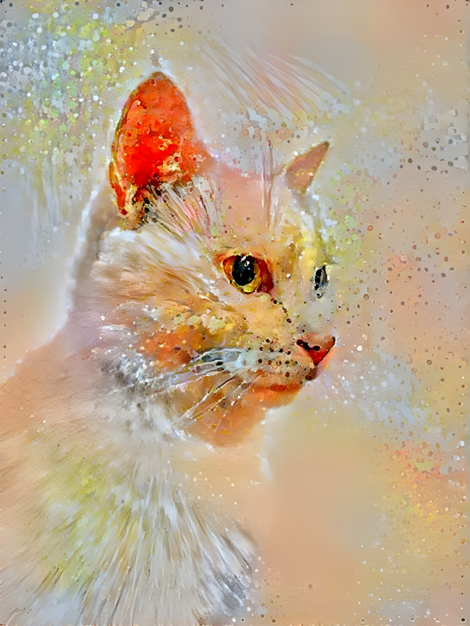 glittery cat