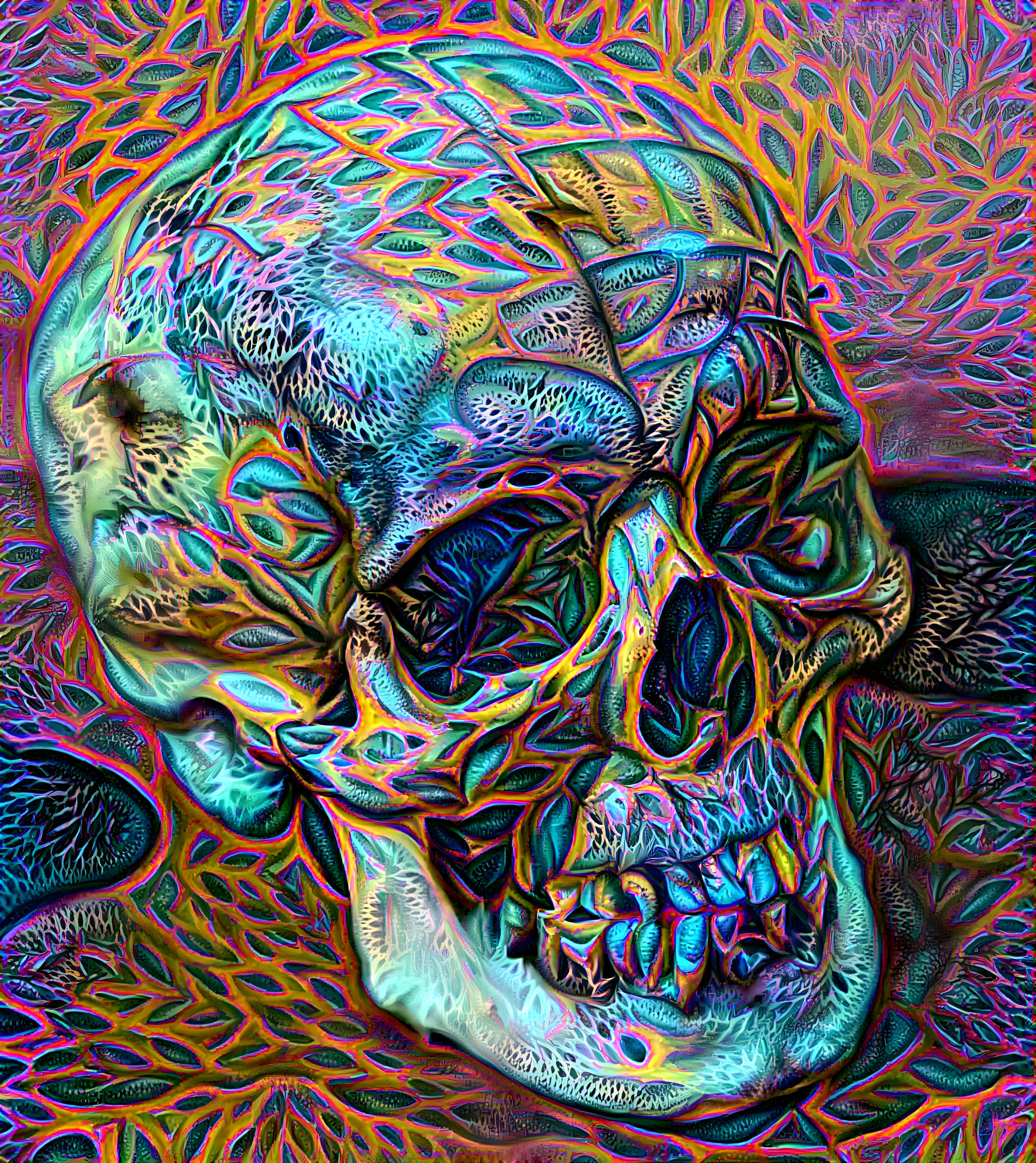 Phrenologically Mapped Skull