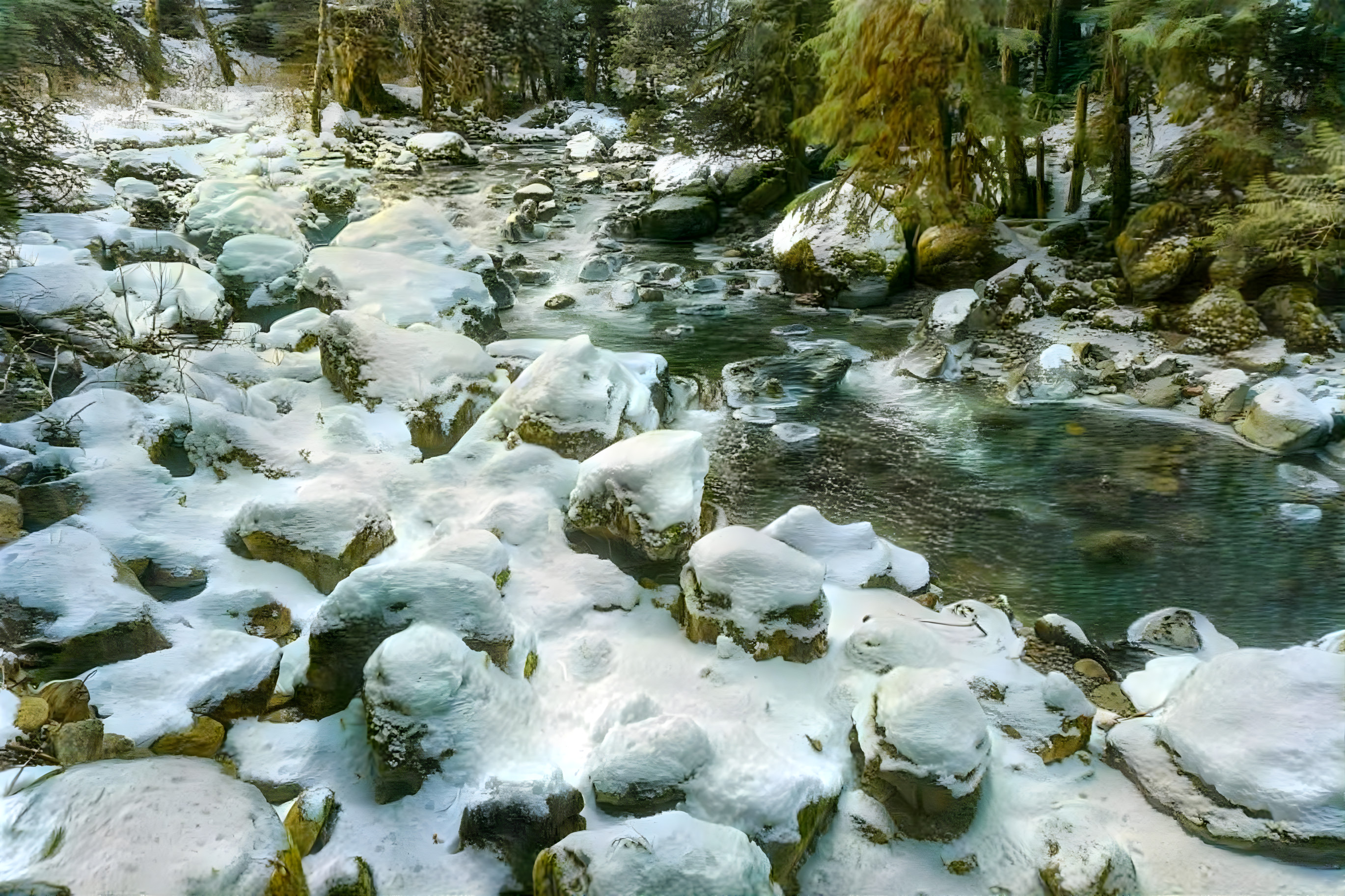 Fresh Snow on the Brook