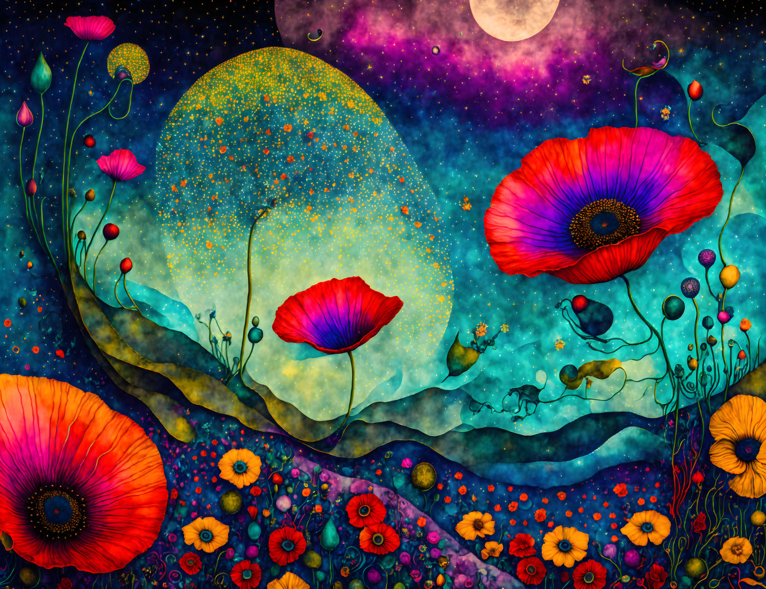 Poppy Night Sky