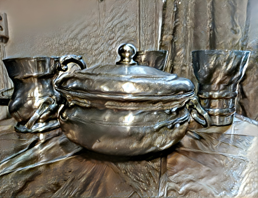 Still life in tin