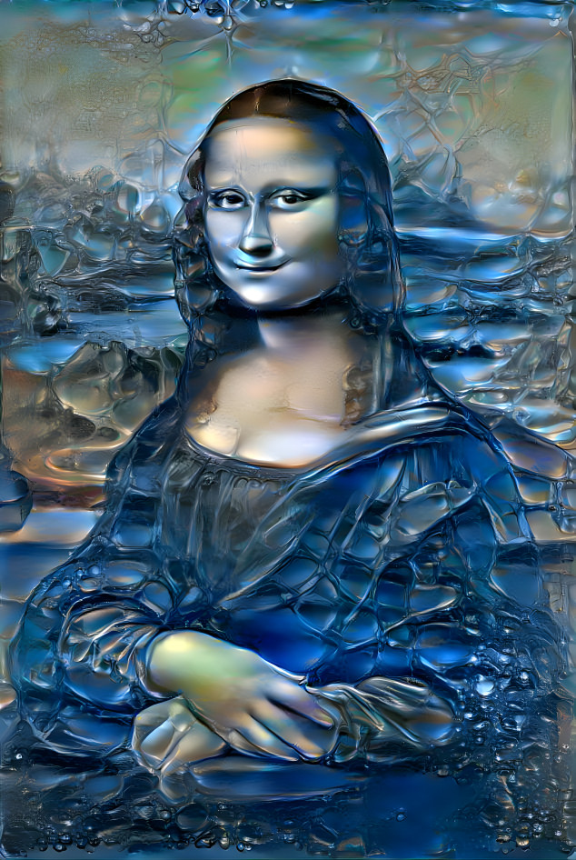 Monalisa with bubbles