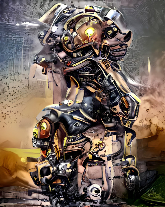 Creepy Shiny Steampunk Robot