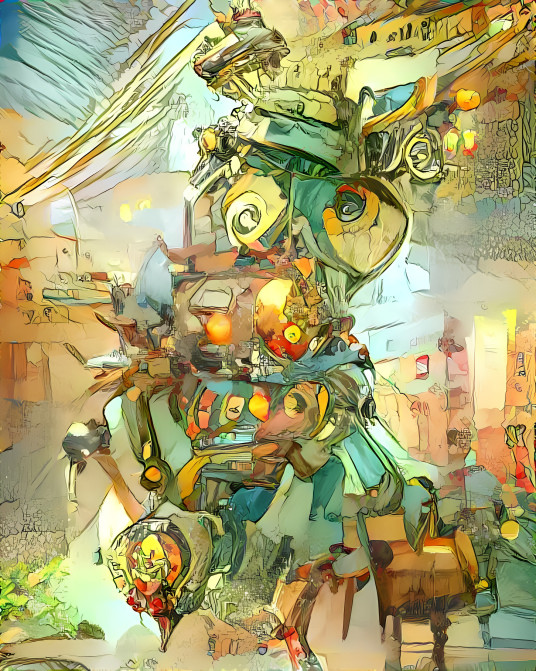 Green Steampunk Robot