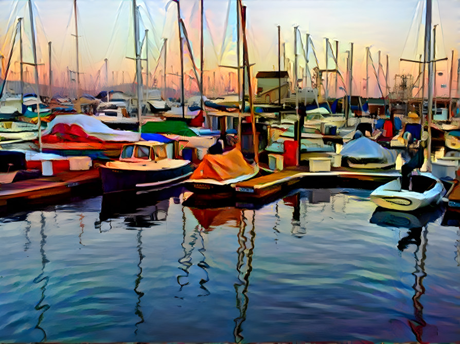 boats in the harbor