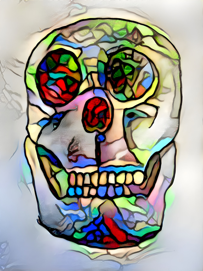 Stained Glass Skull