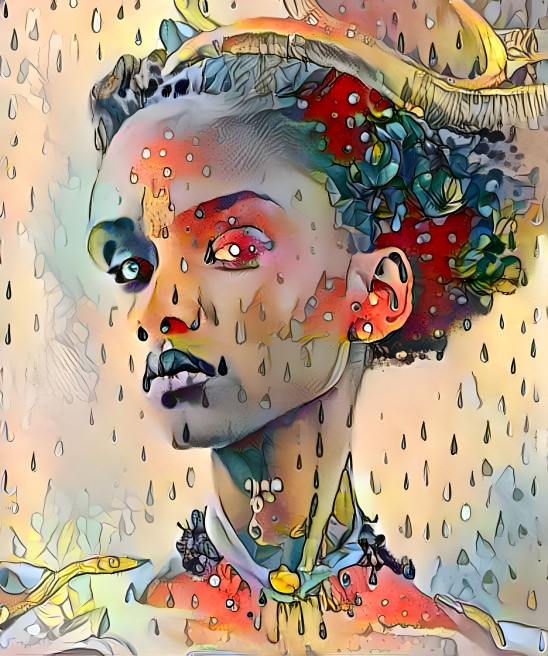 raindrops falling nubian beauty