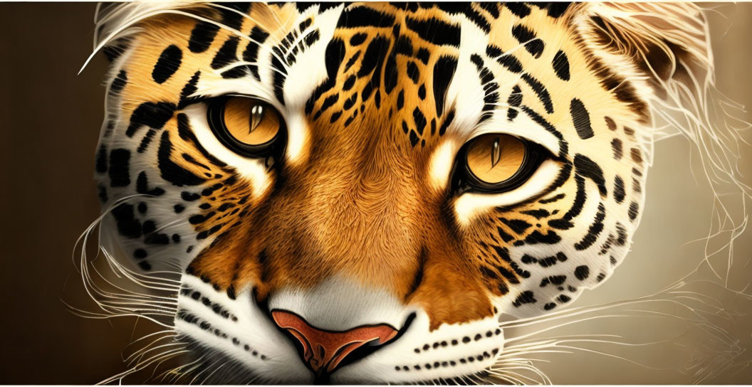 Detailed Close-Up of Tiger's Intense Amber Eyes and Unique Fur Patterns