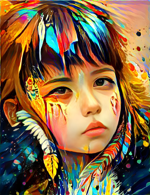 Sad young Native American