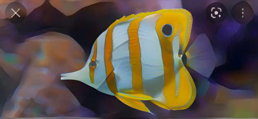 Low poly style butterflyfish