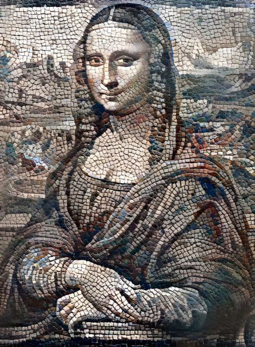 Mona Lisa on little stones