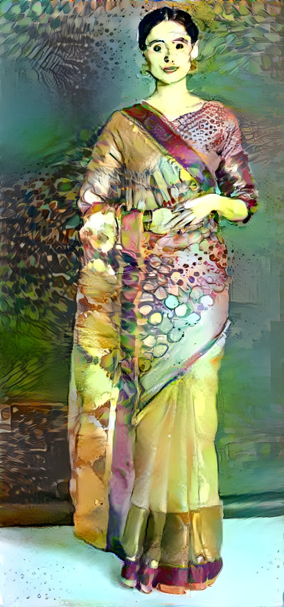 Colorful herbal style South Asian woman (1)