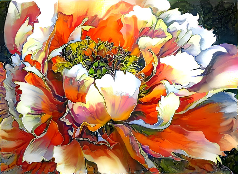 Peach Peony