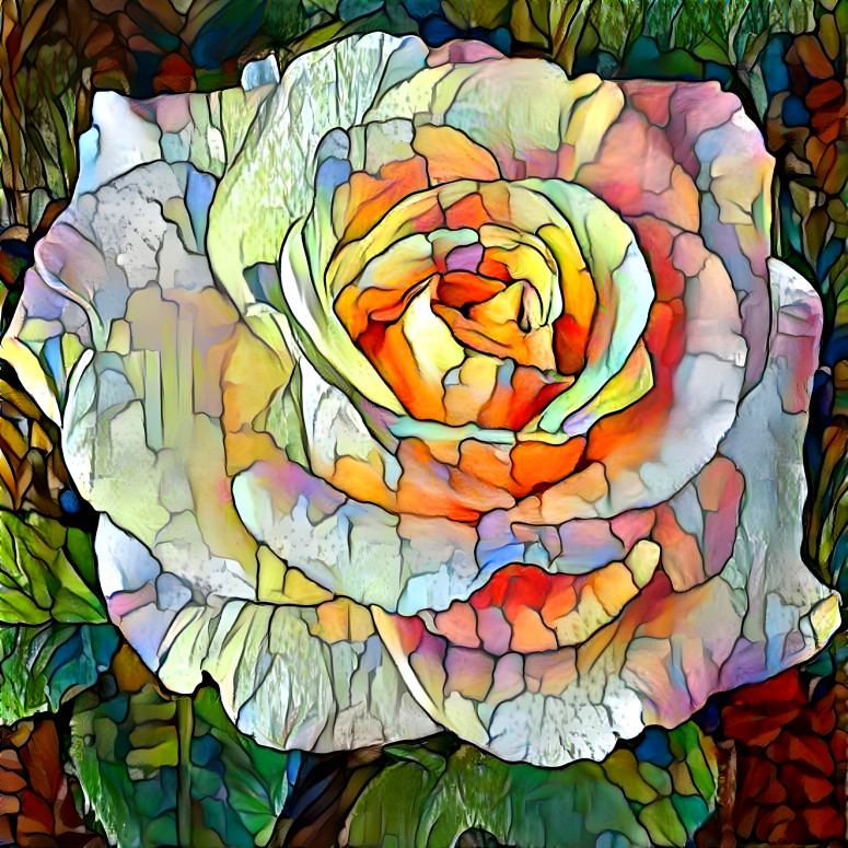 Stained Glass Rose