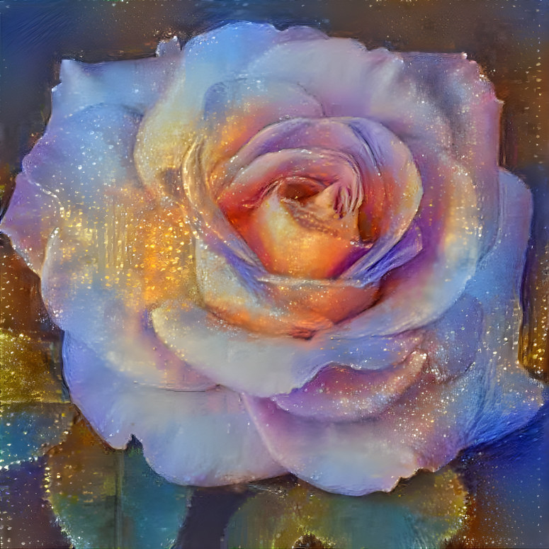 Glittery Gold Rose