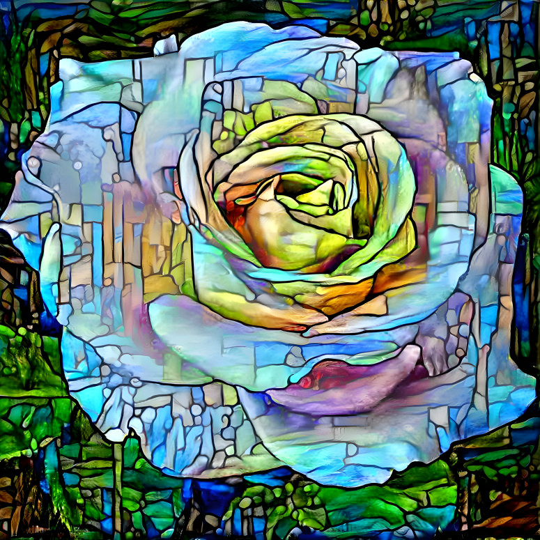 Stained Glass Rose